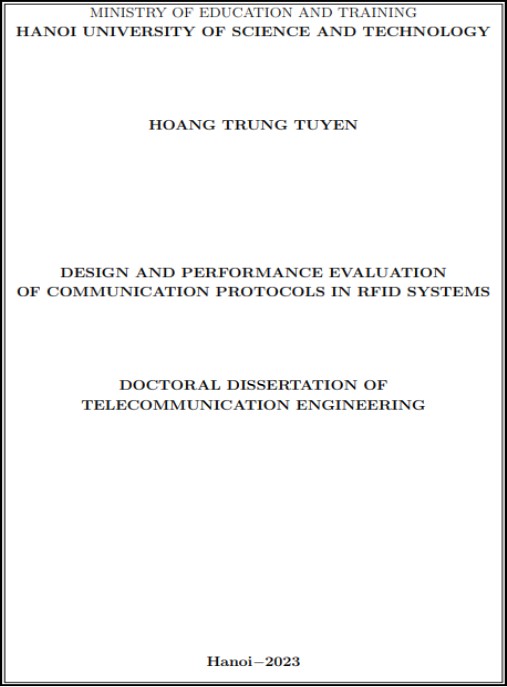 Luận án Thiết kế và đánh giá hiệu năng các giao thức truyền thông trong hệ thống RFID