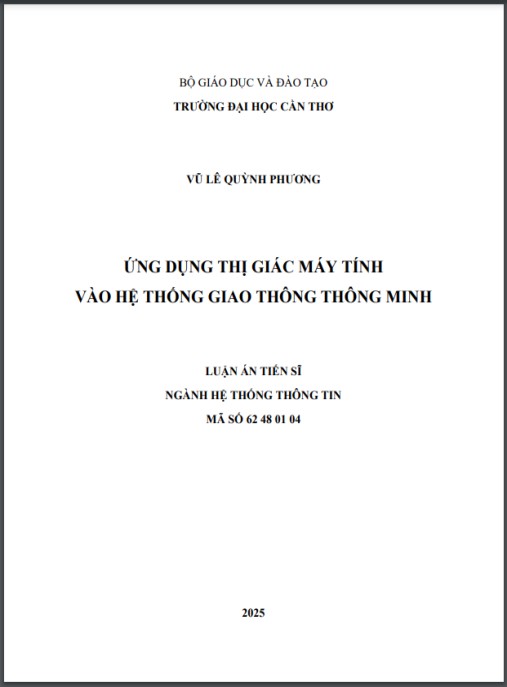 Luận án Ứng dụng thị giác máy tính vào hệ thống giao thông thông minh