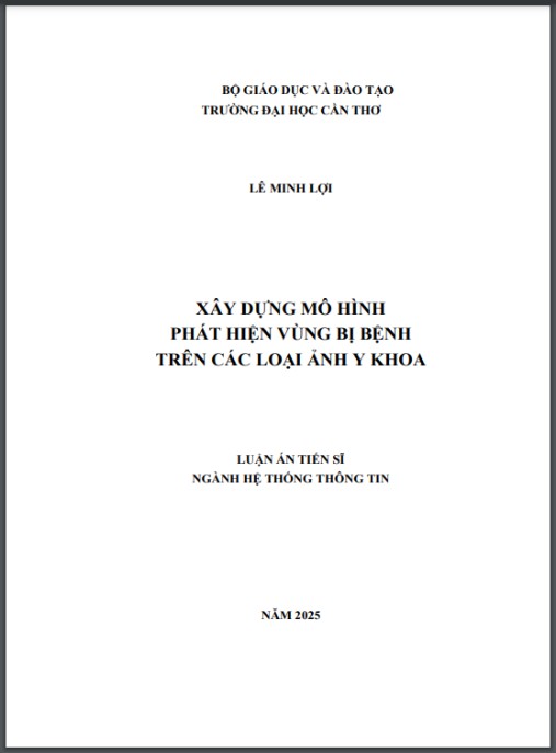 Luận án Xây dựng mô hình phát hiện vùng bị bệnh trên các loại ảnh y khoa