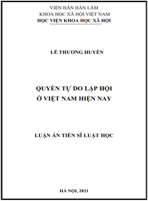 Luận án Quyền tự do lập hội ở Việt Nam hiện nay
