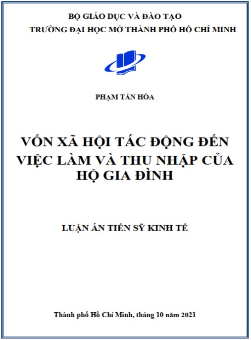 Luận án Vốn xã hội tác động đến việc làm và thu nhập của hộ gia đình